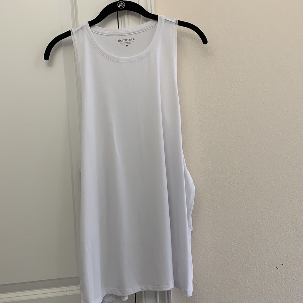 Athleta Essence Mesh Details Tank white Medium New